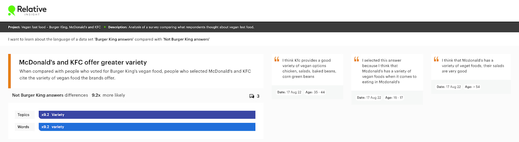 McDonald's and KFC customers like vegan fast food variety